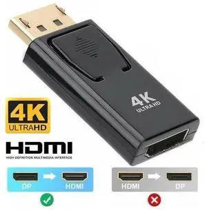 DP to HDMI Adapter - DisplayPort to HDMI Adapter - 4K UHD @60Hz, 3D Resolutions up to 3840x2160p@60Hz, 1-Pack eokCXOY