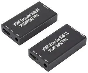 1080P HDMI Extender 60 Meters HDMI LAN Ethernet Extender Signal Amplifier HDMI Over RJ45 CAT5e CAT6 Single Network Cable 60 Meters eokCXOY