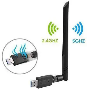 USB WiFi Adapter for PC Wireless WiFi Adapter 1200Mbps 2.4G/5G 802.11ac USB 3.0 Network Adapter with High Gain Antenna for Desktop Laptop PC Support Windows XP/10/8/8.1/7/Vista,Mac 10.6-10.15,Linux USB WiFi Adapter for PC Wireless WiFi Adapter 1200Mbps 2.4G/5G 802.11ac USB 3.0 Network Adapter with High Gain Antenna for Desktop Laptop PC Support Windows XP/10/8/8.1/7/Vista,Mac 10.6-10.15,Linux
