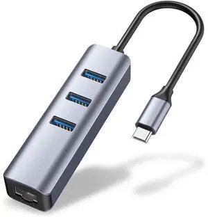 USB C to Ethernet Adapter, RJ45 to USB C Thunderbolt 3/Type-C 10/100/1000M Gigabit Ethernet LAN Network Adapter, Compatible for MacBook Pro 16'' 2019/2018/2017, MacBook Air eokCXOY