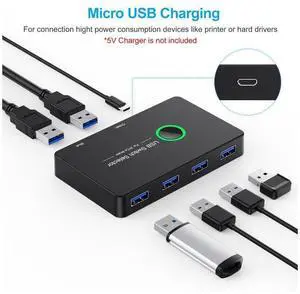 USB KVM Switch Selector Box USB 3.0 2.0 Switcher 2 Port PCs Sharing 4 Devices for Keyboard Mouse Printer Monitor with 2 USB Cable eokCXOY USB KVM Switch Selector Box USB 3.0 2.0 Switcher 2 Port PCs Sharing 4 Devices for Keyboard Mouse Printer Monitor with 2 USB Cable eokCXOY