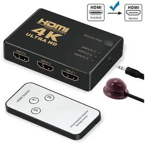 4K@30Hz HDMI Switch 3x1 3 in 1 Out 4K HDMI Switch with IR Remote Support 4K@30HZ 3D HD1080P,HDR,Full HD,3D,1080P For HDTV DVD TV BOX Z2 eokCXOY 4K@30Hz HDMI Switch 3x1 3 in 1 Out 4K HDMI Switch with IR Remote Support 4K@30HZ 3D HD1080P,HDR,Full HD,3D,1080P For HDTV DVD TV BOX Z2 eokCXOY