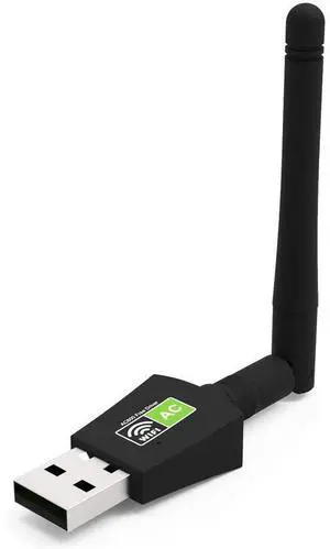 AC600 USB WiFi Adapter for Laptop Desktop PC, 600M Dual Band Wireless Network Adapter with 2.4GHz/5.8GHz High Gain Antenna, Support Windows 10/8/7/XP/Vista, Mac OS 10.9-10.13 and Linux eokCXOY