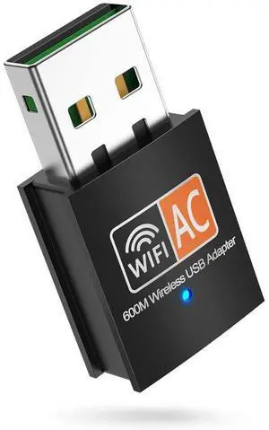 USB WiFi Adapter, AC600 Mbps Dual Band 2.4/5Ghz Wireless USB Mini WiFi Network Adapter 802.11 600M Mini Wireless Adapter for Laptop/Desktop/PC, Support Desktop Laptop MAC Book Windows Notebook eokCXOY