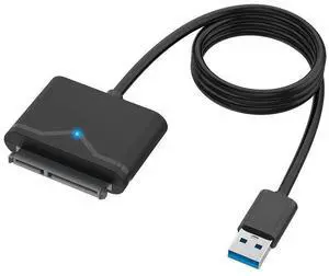USB3.0 to SATA 3 Hard Drive Cable Adapter, SATA III to USB 3.0 USB A 5Gbps Adapter Cable, External Hard Drive Connector Converter to USB for 2.5 inch 3.5 inch HDD SSD Data - Not Include Power Adapter