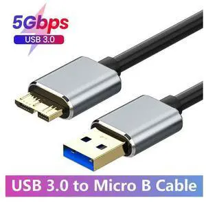 USB 3.0 to Micro B Cable, 5GB Fast Micro USB 3.0 Cable, USB 3.0 Type A Male to Micro B Cord Compatible with S-a-m-s-u-n-g S5 Note 3 HDD External Hard Drive Disk Cord (3.3ft/1M) eokCXOY