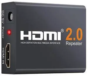 HDMI Booster 2.0, 4K2K 1080P 3D HDMI Amplifier Repeater HDMI Powered Signal Amplifier Booster 18Gbps Bandwidth HDCP 2.2 Up to 60m/200ft Transmission Distance eokCXOY