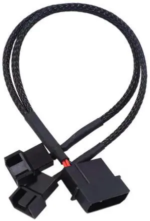 4-Pin Molex to 2 Way 3 Pin / 4 Pin PC Case Fan Power Adapter Cable 10.6 27cm 4-Pin Molex to 2 Way 3 Pin / 4 Pin PC Case Fan Power Adapter Cable 10.6 27cm