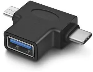 2 in 1 OTG Converter USB 3.0 to Micro USB and Type C Adapter USB3.0 Female to Micro USB Male and USB C Male Connector (1 Pack) 2 in 1 OTG Converter USB 3.0 to Micro USB and Type C Adapter USB3.0 Female to Micro USB Male and USB C Male Connector (1 Pack)