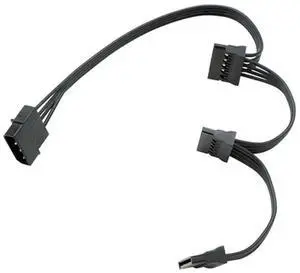 Molex 4 Pin to SATA Female Power Supply Cable (1 to 3) Molex 4 Pin to SATA Female Power Supply Cable (1 to 3)