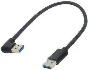 1ft 90 Degree USB Male to Male 5Gbps Data usb3.0 Right Angle USB a Cable Type-A Male to Straight 3.0 Type-A Male(Left 1ft) 1ft 90 Degree USB Male to Male 5Gbps Data usb3.0 Right Angle USB a Cable Type-A Male to Straight 3.0 Type-A Male(Left 1ft)