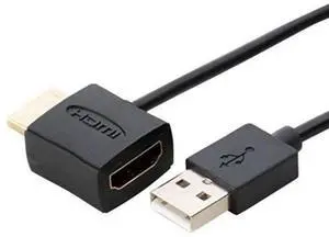 Car USB to HDMI Fast Charging Cable, USB Male to HDMI Male and Female Conversion Power Cable, Only for Car Charging Use Length 50CM Car USB to HDMI Fast Charging Cable, USB Male to HDMI Male and Female Conversion Power Cable, Only for Car Charging Use Length 50CM