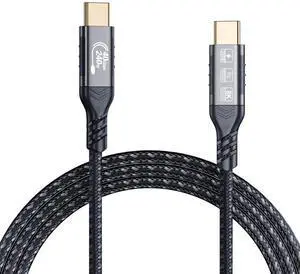 Thunderbolt 4 6.6ft USB C Cable - Supports 40Gbps Data Transfer and 8K/4K Video - Compatible with Thunderbolt 4/3 Monitor, Hub, Docking Stations - Black Thunderbolt 4 6.6ft USB C Cable - Supports 40Gbps Data Transfer and 8K/4K Video - Compatible with Thunderbolt 4/3 Monitor, Hub, Docking Stations - Black