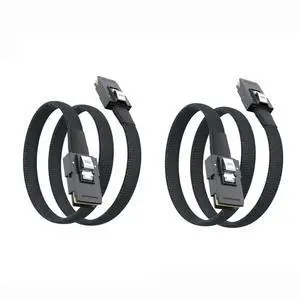 Internal Mini SAS HD Cable SFF-8087 to SFF-8087, Mini SAS Cables, Compatible with Server, Raid Card & PCI Express Controller, 0.5-m(1.64ft), 2 Pack Internal Mini SAS HD Cable SFF-8087 to SFF-8087, Mini SAS Cables, Compatible with Server, Raid Card & PCI Express Controller, 0.5-m(1.64ft), 2 Pack
