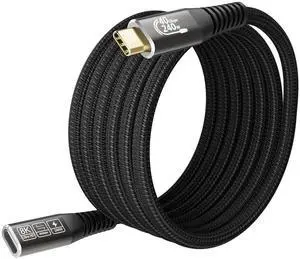 USB-C for Thunderbolt 4 Extension Cable 40Gbps Data Transfer, USB c Male to USB c Female Cable, 8K Display/PD 240W, Compatible with Thunderbolt 3/USB 4/3/SSD eGPU 2M/6.6FT USB-C for Thunderbolt 4 Extension Cable 40Gbps Data Transfer, USB c Male to USB c Female Cable, 8K Display/PD 240W, Compatible with Thunderbolt 3/USB 4/3/SSD eGPU 2M/6.6FT