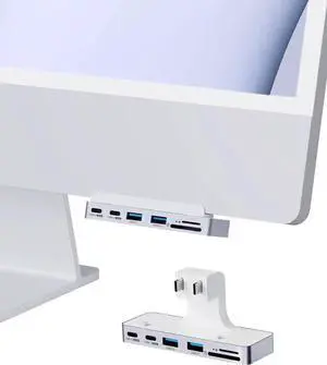 WISDUM Hagibis iMac Hub with USB C 3.1, USB 3.0 Ports and SD/Micro SD Card Reader, USB-C Clamp Hub USB C Docking Station for 2021 iMac 24 inch (Without HDMI) WISDUM Hagibis iMac Hub with USB C 3.1, USB 3.0 Ports and SD/Micro SD Card Reader, USB-C Clamp Hub USB C Docking Station for 2021 iMac 24 inch (Without HDMI)