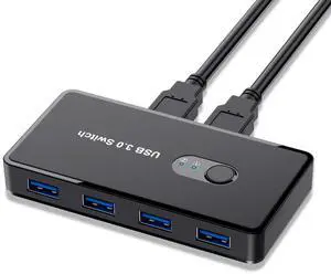 USB 3.0 Printer Switch 2-in-4-out Computer Sharing Hub for Keyboard, Mouse, U-Disk, Printer USB Peripheral Switcher USB 3.0 Printer Switch 2-in-4-out Computer Sharing Hub for Keyboard, Mouse, U-Disk, Printer USB Peripheral Switcher