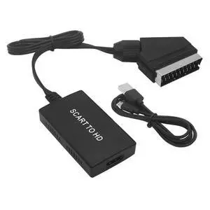 SCART to HDMI Converter with Cable Upgraded SCART to HDTV Adapter, 1080P HDMI Output, Long Shell Design, Compatible with DVD/PS3/VHS/STB SCART to HDMI Converter with Cable Upgraded SCART to HDTV Adapter, 1080P HDMI Output, Long Shell Design, Compatible with DVD/PS3/VHS/STB