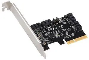 PCIe x4 to 4-Port SATA 3.0 Expansion Card ASM1164 Controller, 6Gbps per Port, Supports SSD Boot, IDE/AHCI Mode, for Desktop, Server, and Storage Expansion PCIe x4 to 4-Port SATA 3.0 Expansion Card ASM1164 Controller, 6Gbps per Port, Supports SSD Boot, IDE/AHCI Mode, for Desktop, Server, and Storage Expansion