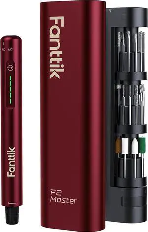 Fanttik F2 Master Mini Cordless Rotary Tool Kit, NeoPulse Motor, 5 Speed, 25000 RPM, Revostor Hub, 35 Accessories, Engraving Pen, for 3D Printer Sanding, Polishing, Drilling, Carving, DIY Crafts - Red Fanttik F2 Master Mini Cordless Rotary Tool Kit, NeoPulse Motor, 5 Speed, 25000 RPM, Revostor Hub, 35 Accessories, Engraving Pen, for 3D Printer Sanding, Polishing, Drilling, Carving, DIY Crafts - Red