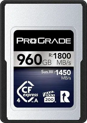 ProGrade Digital CFexpress 4.0 Type A Memory Card (960GB) Iridium ProGrade Digital CFexpress 4.0 Type A Memory Card (960GB) Iridium