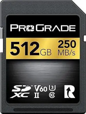 Prograde Digital SD UHS-II 512GB Card V60 Up to 130MB/s Write Speed and 250 MB/s Read Speed | for Professional Vloggers, Filmmakers, Photographers & Content Curators Prograde Digital SD UHS-II 512GB Card V60 Up to 130MB/s Write Speed and 250 MB/s Read Speed | for Professional Vloggers, Filmmakers, Photographers & Content Curators