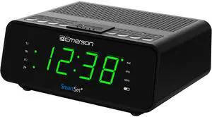 Eyesoul SmartSet Dual Alarm Clock Radio with AM/FM Radio, Dimmer, Sleep Timer and .9" LED Display, CKS1900