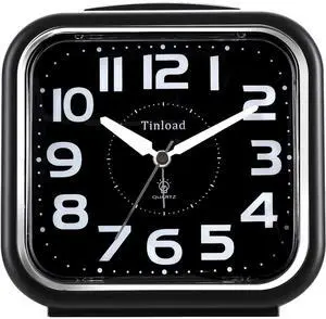 Eyesoul 5.5" Large Analog Alarm Clock Silent Non Ticking, Gentle Wake, Beep Sounds, Increasing Volume, Battery Operated Snooze and Manual Light, Easy Set, Black (Best for Elder) Eyesoul 5.5" Large Analog Alarm Clock Silent Non Ticking, Gentle Wake, Beep Sounds, Increasing Volume, Battery Operated Snooze and Manual Light, Easy Set, Black (Best for Elder)