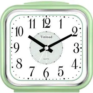 Eyesoul 5.5" Large Analog Alarm Clock Silent Non Ticking, Gentle Wake, Beep Sounds, Increasing Volume, Battery Operated Snooze and Manual Light, Easy Set Eyesoul 5.5" Large Analog Alarm Clock Silent Non Ticking, Gentle Wake, Beep Sounds, Increasing Volume, Battery Operated Snooze and Manual Light, Easy Set