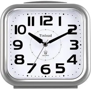 Eyesoul 5.5" Large Analog Alarm Clock Silent Non Ticking, Gentle Wake, Beep Sounds, Increasing Volume, Battery Operated Snooze and Manual Light, Easy Set Eyesoul 5.5" Large Analog Alarm Clock Silent Non Ticking, Gentle Wake, Beep Sounds, Increasing Volume, Battery Operated Snooze and Manual Light, Easy Set