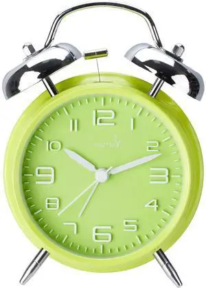 Eyesoul (Loud Alarm for Deep Sleepers 4'' Twin Bell Alarm Clock, Stereo Digital Dial Alarm Clock with Backlight for Bedroom and Home Decoration(Lime Green) Eyesoul (Loud Alarm for Deep Sleepers 4'' Twin Bell Alarm Clock, Stereo Digital Dial Alarm Clock with Backlight for Bedroom and Home Decoration(Lime Green)