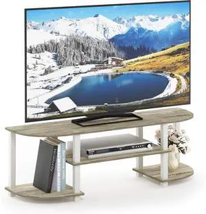 Eyesoul Turn-S-Tube Wide TV Entertainment Center, Sonoma Oak/White, 47. 25x13. 4x15. 9