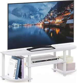 Eyesoul Turn-S-Tube Wide TV Entertainment Center, White