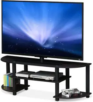 Eyesoul Turn-S-Tube Wide TV Entertainment Center, Dark Walnut