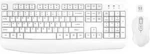 Eyesoul Wireless Keyboard and Mouse Combo, Full-Sized Ergonomic Computer Keyboard with Wrist Rest and 3 Level DPI Adjustable Wireless Mouse for Windows, Mac OS Desktop/Laptop/PC (White) Eyesoul Wireless Keyboard and Mouse Combo, Full-Sized Ergonomic Computer Keyboard with Wrist Rest and 3 Level DPI Adjustable Wireless Mouse for Windows, Mac OS Desktop/Laptop/PC (White)