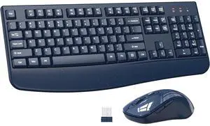 Eyesoul Wireless Keyboard and Mouse Combo, 2.4G Full-Sized Ergonomic Computer Keyboard with Wrist Rest and 3 Level DPI Adjustable Wireless Mouse for Windows, Mac OS Desktop/Laptop/PC(Blue) Eyesoul Wireless Keyboard and Mouse Combo, 2.4G Full-Sized Ergonomic Computer Keyboard with Wrist Rest and 3 Level DPI Adjustable Wireless Mouse for Windows, Mac OS Desktop/Laptop/PC(Blue)