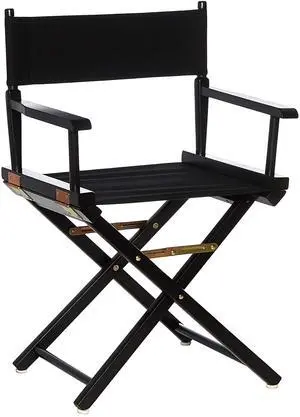 Director's Chair ,Black Frame/Black Canvas,18" - Classic Height Director's Chair ,Black Frame/Black Canvas,18" - Classic Height