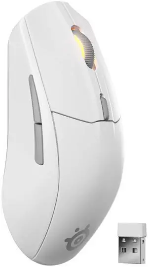 Rival 3 Wireless Gen 2 Gaming Mouse 2.4GHz and Bluetooth 18000 DPI TrueMove Air Optical Sensor 60 Million Click Durability Light-Weight 100% PTFE Feet White Rival 3 Wireless Gen 2 Gaming Mouse 2.4GHz and Bluetooth 18000 DPI TrueMove Air Optical Sensor 60 Million Click Durability Light-Weight 100% PTFE Feet White