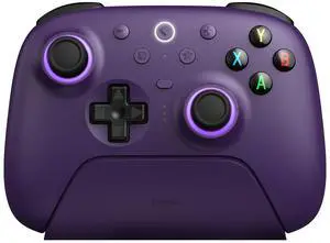 Ultimate 2 Wireless Controller for Windows & Android, Gaming Controller with TMR Joysticks, Switchable Hall Effect/Tactile Triggers, RGB Fire Ring, 8Speed Wireless Tech, Purple