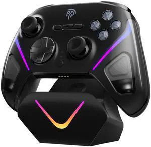 D10 Wireless Game Controller  TMR Anti-Drift Joysticks, Dual-Mode Triggers, 1000Hz Polling, Mechanical Buttons, RGB  Bluetooth Gamepad for PC/Switch/Switch2/iOS/Android with Charging Dock