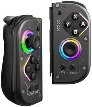 Hyperion 2 Wireless Joy-Pad for Switch/LCD/OLED/Lite, Hall Effect Joystick, Mechanical Microswitches Buttons & Triggers, RGB Light, 6-Axis Gyro, Turbo, Vibration, Mppable Buttons
