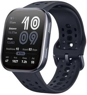 Bip 6 Smart Watch 46mm, 14 Day Battery, 1.97" AMOLED Display, GPS & Free Maps, AI, Bluetooth Call & Text, Health, Fitness & Sleep Tracker, 140+ Workout Modes, 5 ATM Water-Resistance, Black