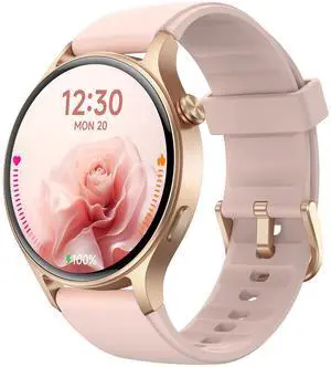 Smart Watch for Women,1.3" AMOLED Touchscreen Fitness Tracker, Make/Answer Calls, Heart Rate SpO2 Monitor, IP68 Waterproof, Sleep & Activity Tracking Smartwatch for Android Phones iPhone