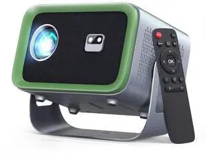 Auto Focus4K Projector with WiFi and Bluetooth, 360° Rotatable Movie Projector with Auto Keystone & Zoom, Outdoor Projector for Phone/PC/TV Stick/DVD/HDMI/USB