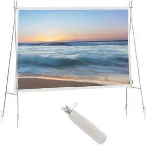2025 New Outdoor Portable Projector Screen 70" Foldable & Lightweight - Camping/Backyard Compatible with MoGo/Horizon/Elfin/Halo Series Long Throw Projector | HD/4K HDR10+ | Travel Movie Screen
