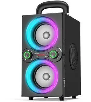 Bluetooth Speakers, 80W(Peak) Wireless TWS Portable Bluetooth Speaker, Beat-Driven Lights, 100dB Loud Stereo Speaker with BassUp, Speakers with Subwoofer for Outdoor, Party, Camping