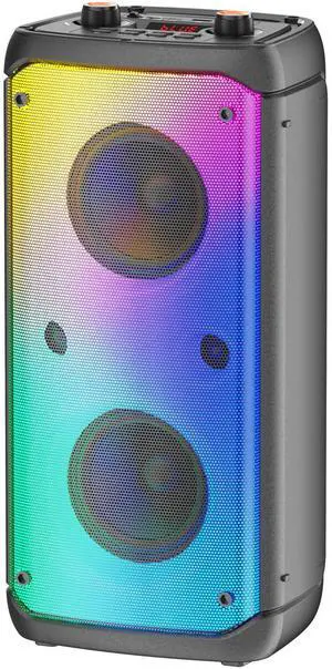 Bluetooth Speaker, 80W Peak Outdoor Speakers Bluetooth Wireless, TWS Portable Party Speakers with Subwoofer, Deep Bass, LED Colorful Lights, Loud Stereo Sound Boombox for Home, Camping, Travel