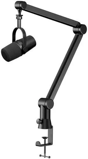 Mic Boom Arm Stand Compatible with Shure SM7B, MV7, Blue Yeti Mic, Fifine microphone, HyperX QuadCast Mic and Most Microphones, Premium Microphone Arm by