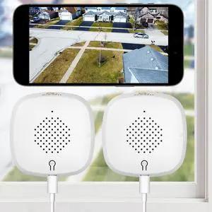 3MP 2K Window Camera,2.4GHz&5GHz WiFi Indoor Cameras for Home Security 2 Pack with ChroMax Al Color Night Vision,Person & Motion Detection,24/7 Recording,Easy&Quick Install