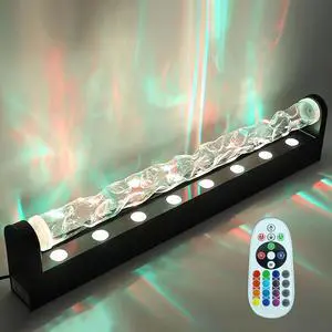 LED Water Pattern Atmosphere Light Bar with Remote - 200+ RGB Color Aurora Lighting for Bedroom, Gaming Room, Home Theater Night Ambiance, Relaxation Mood Light with Adjustable Brightness..